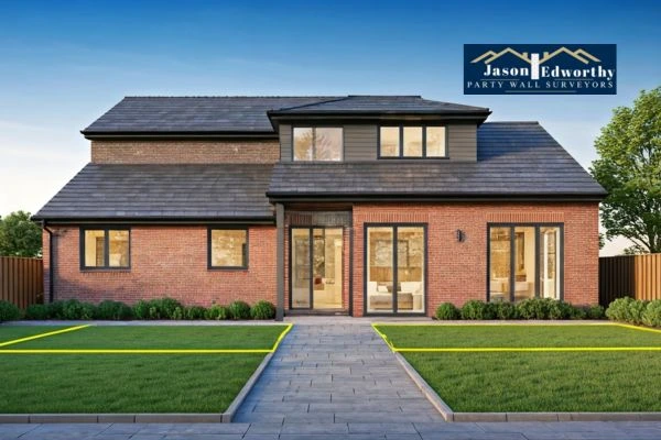 Home extension focusing on boundary line Newhaven
